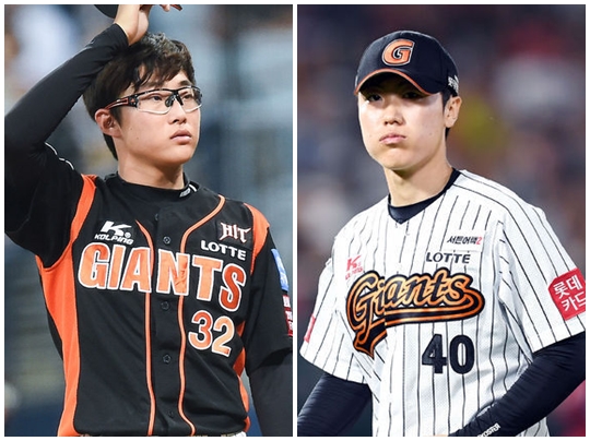 박세웅(왼쪽)과 박진형. /사진=OSEN<br /><br />
<br /><br />
