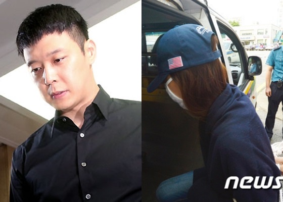 박유천(왼쪽)과 검찰에 송치되는 고소여성A씨 / 사진=스타뉴스, 뉴스1