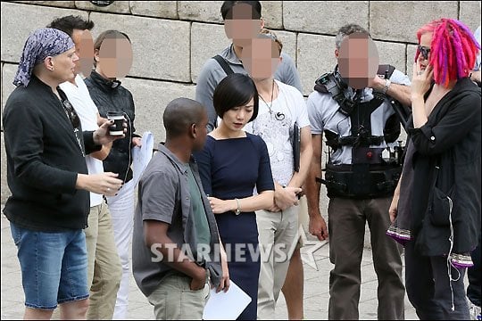 청계천에서 '센스8' 촬영중인 배두나 / 사진=스타뉴스