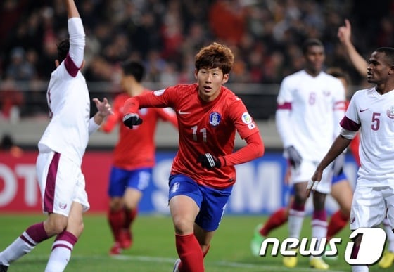 2013년 카타르전에서 손흥민의 결승골 /사진=뉴스1