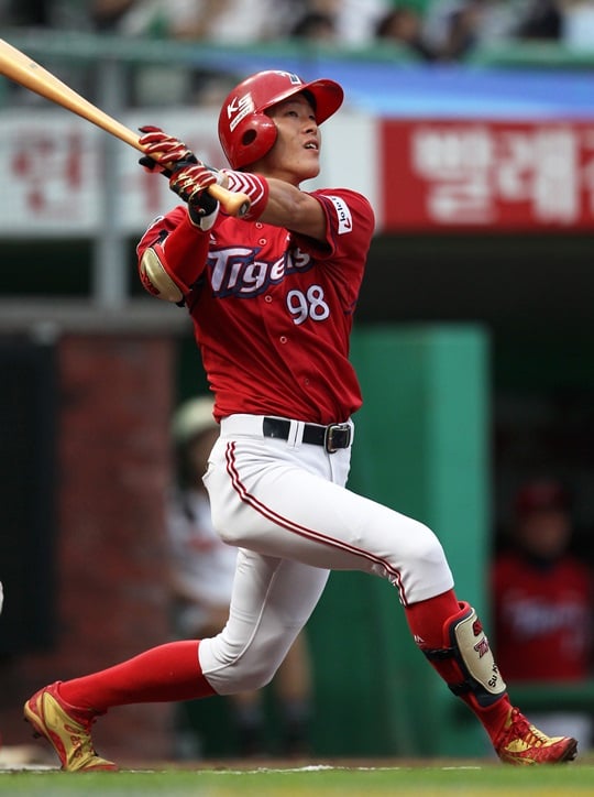 포스트시즌 무대를 밟는 노수광. /사진=KIA 타이거즈 제공<br /><br />
<br /><br />
