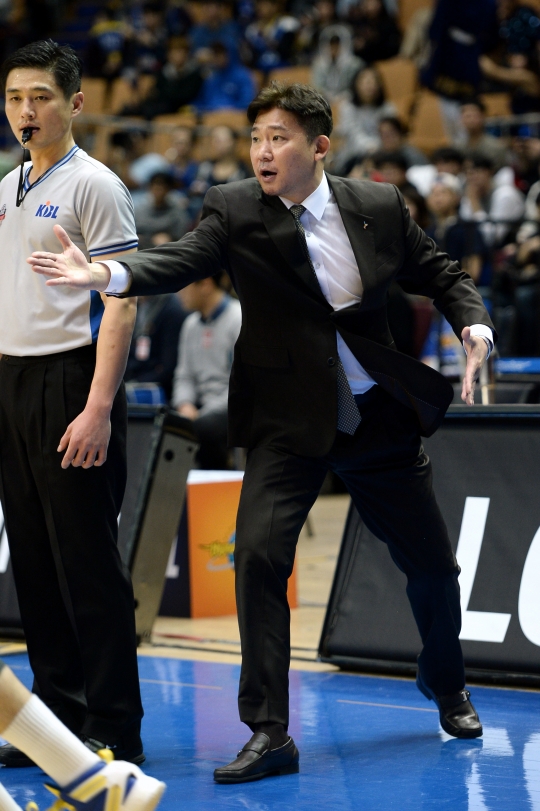 김승기 감독. /사진=KBL 제공<br /><br />
<br /><br />
