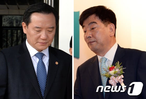 김현웅 법무부 장관(왼쪽)과 최재경 청와대 민정수석 /사진=뉴스1