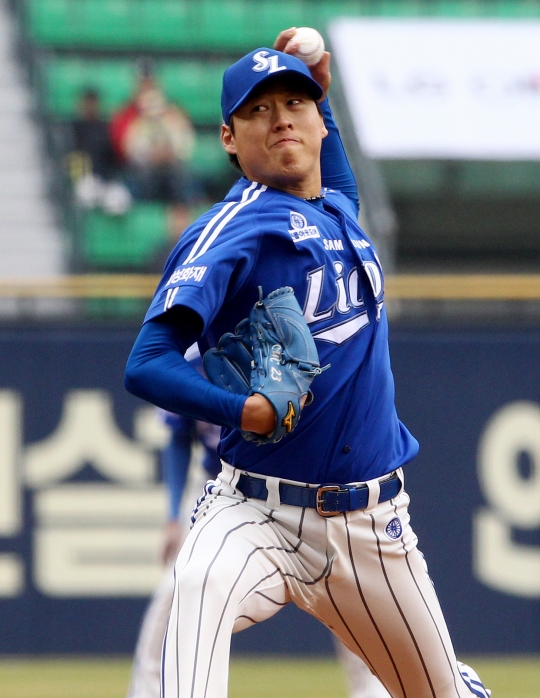 차우찬. /사진=삼성 라이온즈 제공<br /><br />
<br /><br />
