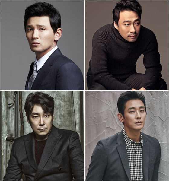 사진 왼쪽 위부터 시계방향으로 '공작'의 황정민, 이성민, 주지훈, 조진웅 / 사진제공=CJ엔터테인먼트