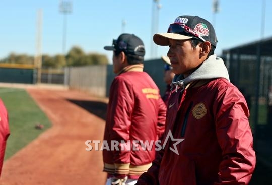 넥센 감독 시절의 염경엽 단장. /사진=김우종 기자<br /><br />
<br /><br />
