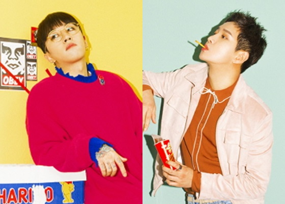 블락비 태일(왼쪽)과 비범