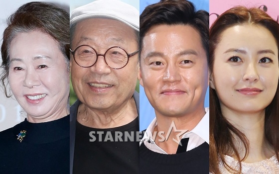 배우 윤여정, 신구, 이서진, 정유미(왼쪽부터) /사진=스타뉴스