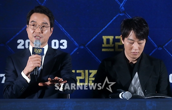 배우 한석규, 김래원/사진=홍봉진 기자