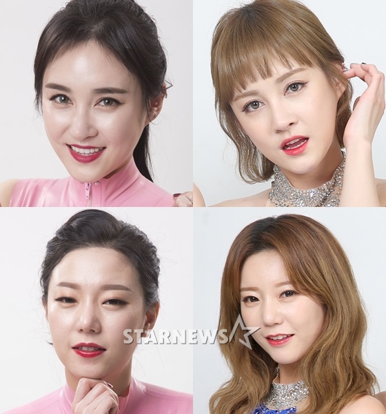 지난해 2월 식스밤 다인(왼쪽 위)과 소아(왼쪽 아래). 오른쪽은 성형수술 후 모습 /사진=임성균 기자