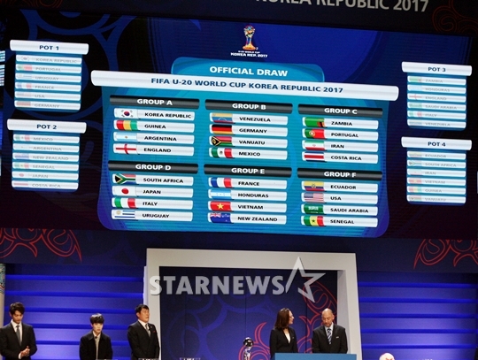 U-20 월드컵 조추첨 결과, 한국이 죽읨의 조에 편성됐다. /사진=김우종 기자