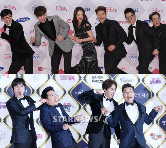 '런닝맨'(사진 위)과 '1박 2일' 출연진/사진=스타뉴스
