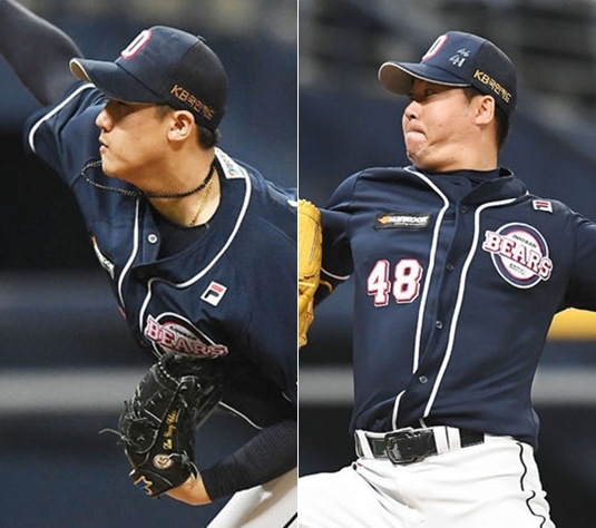 이용찬(좌)과 이현승.<br /><br />
<br /><br />
