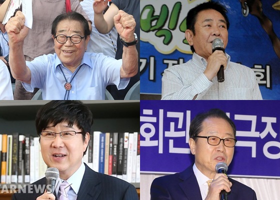 송해, 허참, 이상벽, 임백천 / 사진=스타뉴스