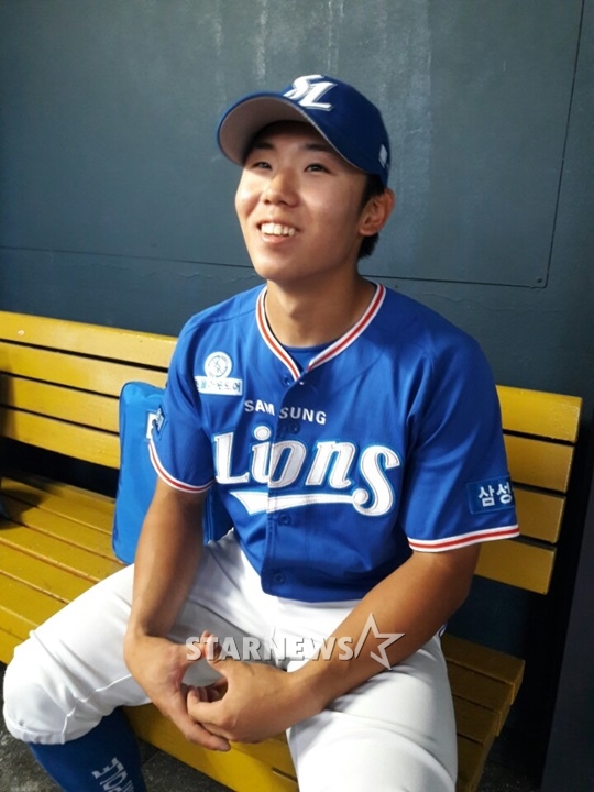 삼성 라이온즈 '고졸 루키' 김성윤. /사진=김동영 기자<br /><br />
<br /><br />
