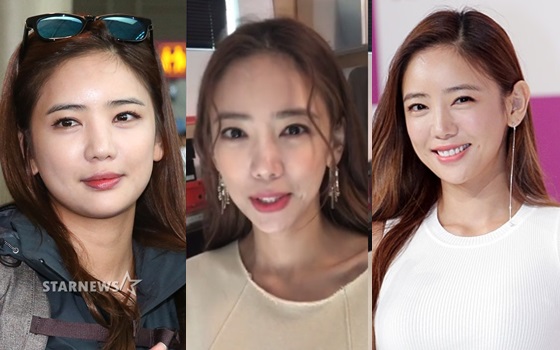 이태임 다이어트 전(왼), 다이어트 후(가운데), 7kg 다시 찐 최근 모습 / 사진=스타뉴스, SNS