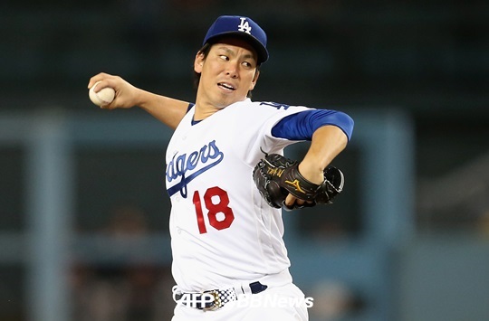 LA 다저스의 일본인 투수 마에다 겐타. /AFPBBNews=뉴스1