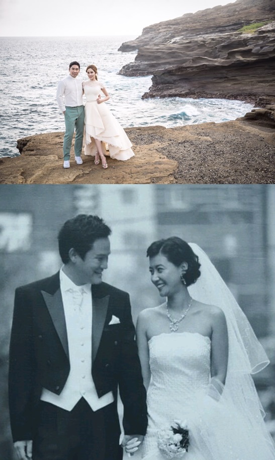 박용근-채리나 부부(위)와 강성진-이현영 부부 /사진제공=E채널 