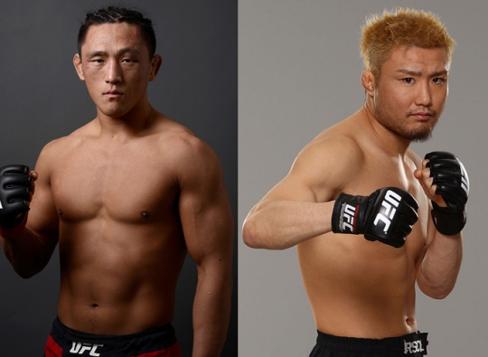 왼쪽부터 김동현, 고미 타카노리 /사진=UFC 공식 홈페이지.