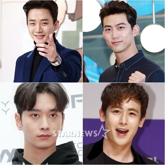 2PM 멤버 준호(왼쪽부터 시계방향), 택연, 닉쿤, 찬성 /사진=스타뉴스  
