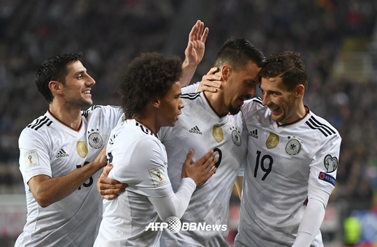 기뻐하는 독일 선수들 /AFPBBNews=뉴스1