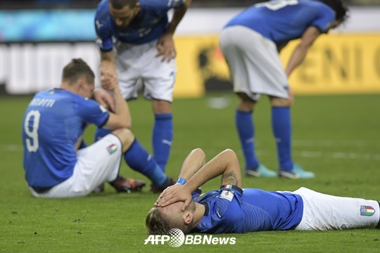이탈리아가 60년 만에 월드컵 본선 진출에 실패했다. /AFPBBNews=뉴스1