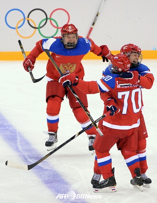 소치 올림픽 당시 러시아 아이스하키 대표팀./AFPBBNews=뉴스1