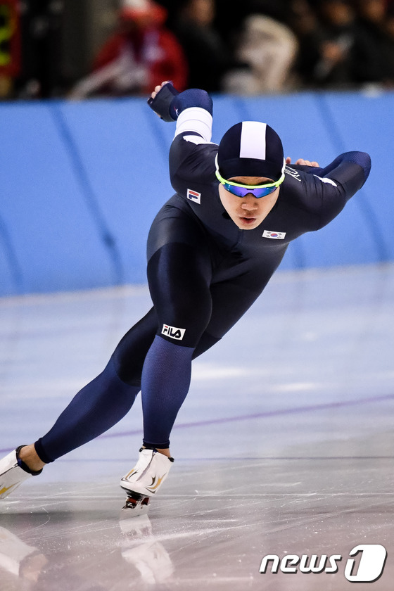 남자 스피드스케이팅 1500m에서 동메달을 따낸 김민석. /사진=뉴스1