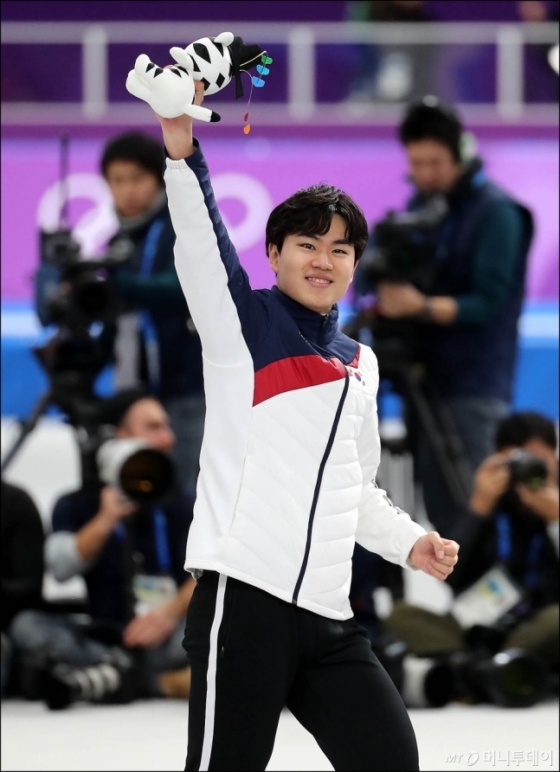 스피드스케이팅 남자 1500m에서 동메달을 따낸 김민석. /사진=김창현 기자
