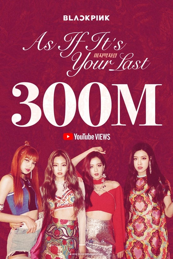 블랙핑크 뮤직비디오 3억뷰 돌파/사진제공=YG엔터테인먼트