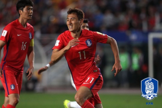 지동원./사진=대한축구협회<br /><br />
<br /><br />
