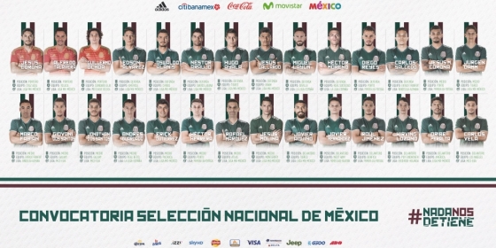 멕시코 28인 예비 명단 /사진=멕시코축구협회 공식 SNS