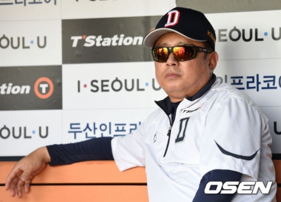 두산 베어스 김태형 감독.<br /><br />
<br /><br />
