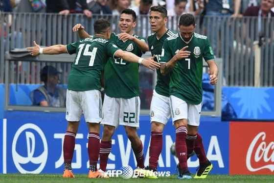 멕시코가 독일에 승리를 거뒀다./AFPBBNews=뉴스1