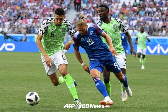 아이슬란드와 나이지리아가 전반을 0-0으로 마쳤다./AFPBBNews=뉴스1