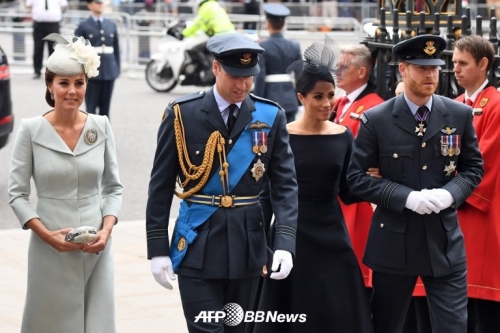 케이트 미들턴, 윌리엄왕자, 메건 마크리, 해리왕자 /AFPBBNews=뉴스1