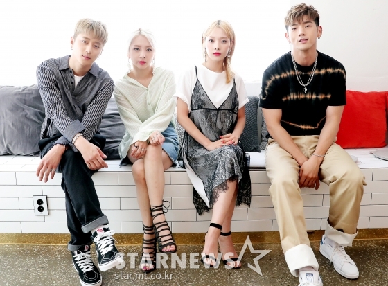 그룹 카드 제이셉, 전지우, 전소민, 비엠/사진=김창현 기자