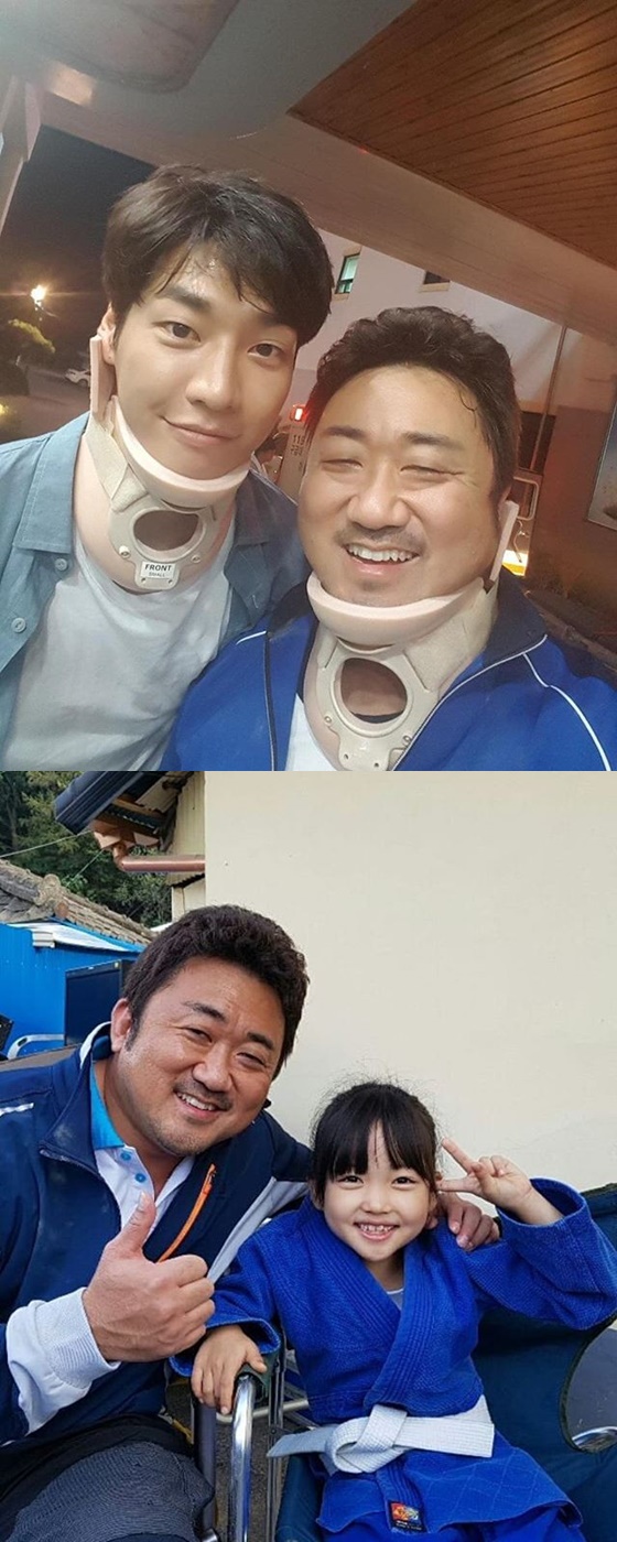 배우 김영광, 마동석(첫 사진 왼쪽부터) /사진=마동석 인스타그램