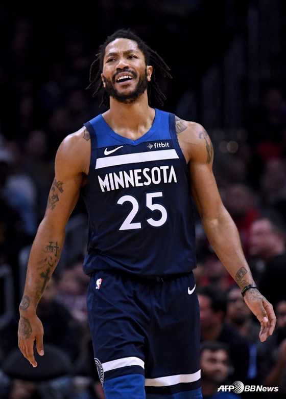 미국프로농구(NBA) 미네소타 팀버울브스의 데릭 로즈. / 사진=AFPBBNews=뉴스1
