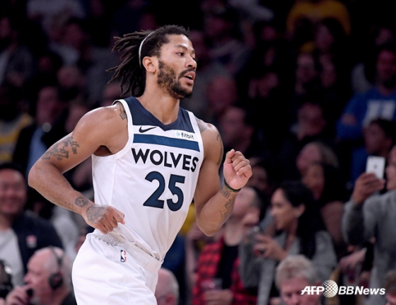 미국프로농구(NBA) 미네소타 팀버울브스의 데릭 로즈. / 사진=AFPBBNews=뉴스1