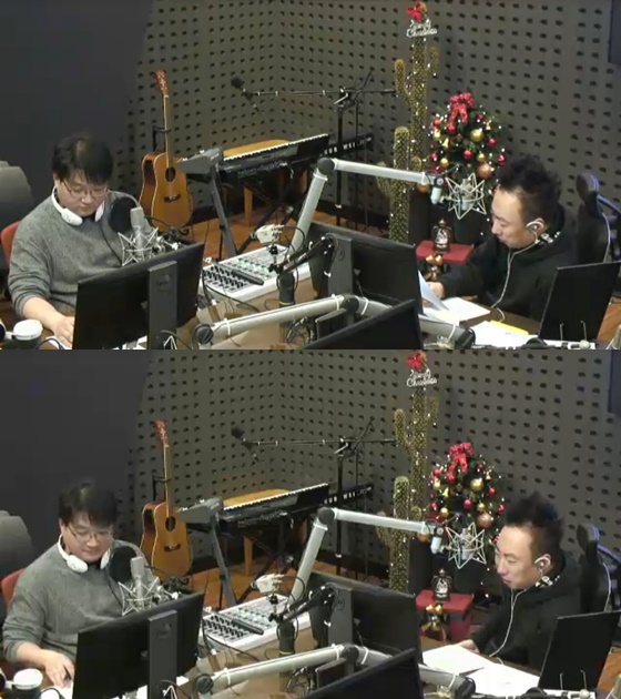 작가 정명섭(왼쪽), 개그맨 박명수 /사진=KBS 라디오 쿨FM \'박명수의 라디오쇼\' 보이는 라디오 방송화면 캡처