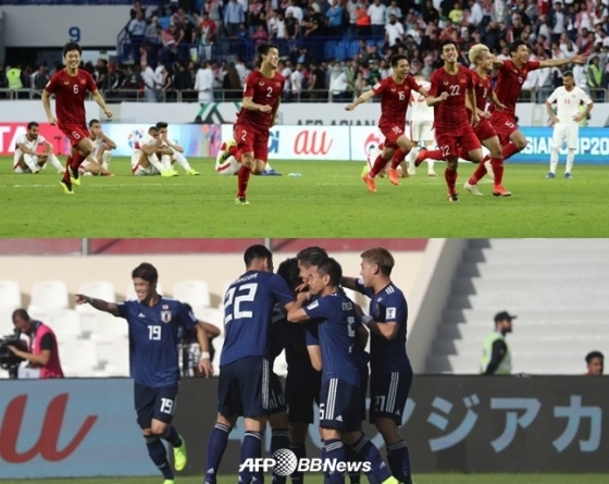 베트남(위)과 일본 대표팀. /AFPBBNews=뉴스1