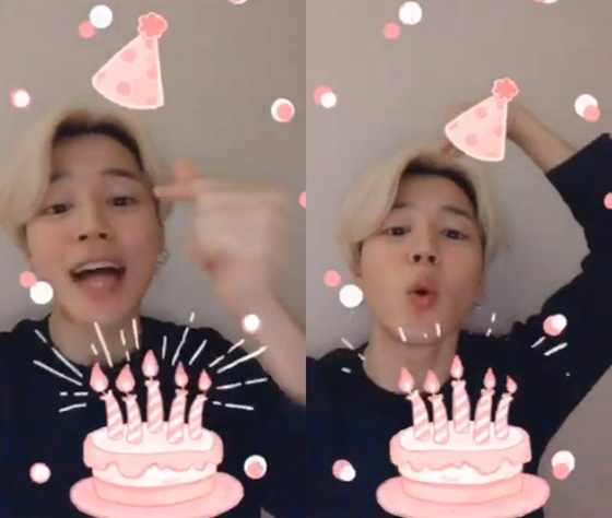 슈가 생일을 축하한 지민 /사진=방탄소년단 공식 트위터