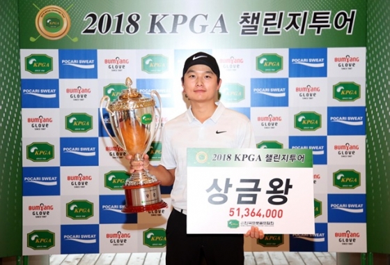 2018년 KPGA 챌린지투어에서 상금왕을 차지한 김영수. /사진=KPGA 제공<br /><br />
<br /><br />
