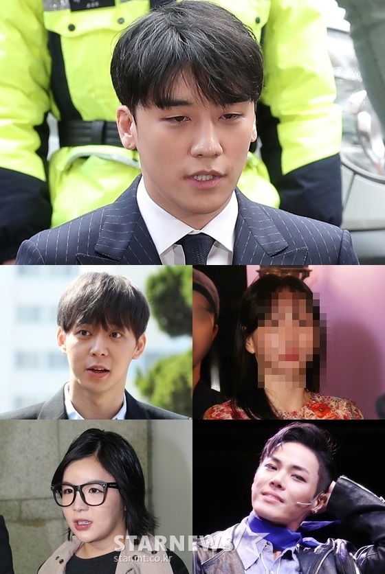 승리, 박유천, 황하나, 에이미, 휘성/사진=스타뉴스