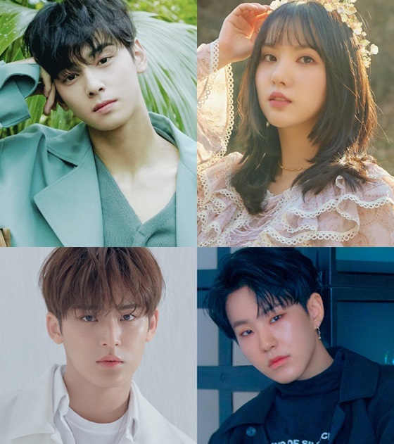 차은우, 은하, 민규, 호시/사진=더스타아시아