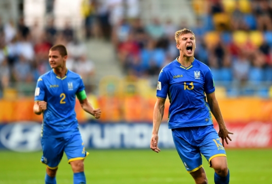 결승 진출에 기뻐하는 우크라이나 선수들. /사진=우크라이나축구협회 페이스북
