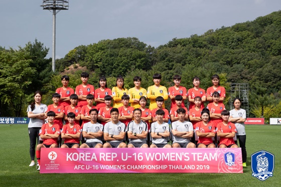 U-16 여자축구대표팀. /사진=대한축구협회 제공