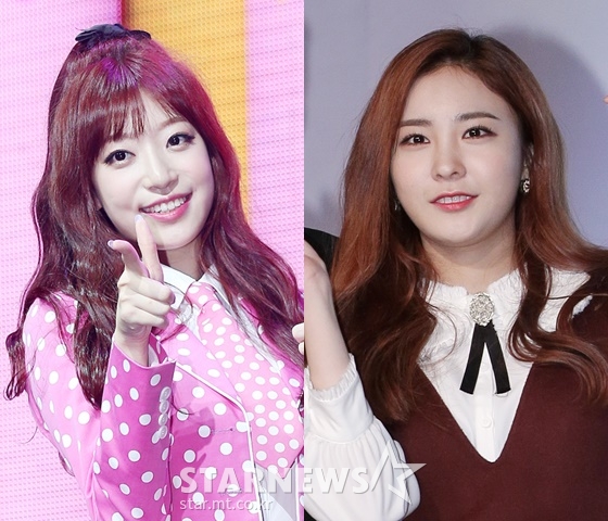 그룹 소나무 수민, 나현 /사진=스타뉴스<br /><br />
