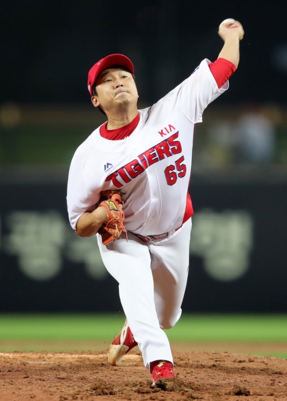 선발로 나서 호투를 펼친 이준영. /사진=KIA 타이거즈 제공<br /><br />
<br /><br />
